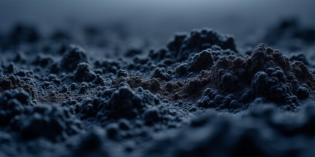 Un dettaglio artistico di cenere vulcanica pressata in una cornice moderna